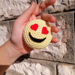 Πλεκτό μπρελόκ φατσούλα emoji - δώρα για παιδιά, πλεκτά, σπιτιού - 4
