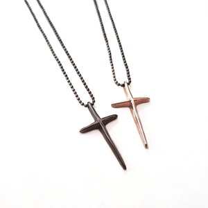Σταυρός με αλυσίδα σε ιδιαίτερα μοντέρνο σχέδιο - charms, ορείχαλκος, σταυρός, μακριά, φθηνά