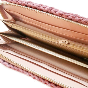 Πλεκτό ροζ πορτοφόλι - γυναικεία, δώρο, γιαγιά, δώρο οικονομικό, πορτοφόλια - 3