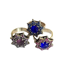 Vintage ασημένιο δαχτυλίδι "Αστέρι/ μπλε,μωβ" με φυσικές πέτρες - ασήμι, ημιπολύτιμες πέτρες, ασήμι 925, αγάπη, σταθερά