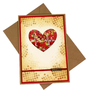 Κάρτα Αγίου Βαλεντίνου (shaker) - Heartbeat - καρδιά, αγ. βαλεντίνου, ευχετήριες κάρτες