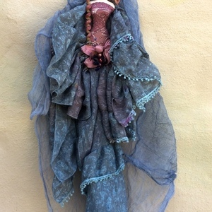 Διακοσμητική Κούκλα τοίχου "Porselana" Ύψος 75 εκ. - ύφασμα, διακόσμηση, διακοσμητικά, διακόσμηση σαλονιού, κούκλες - 5