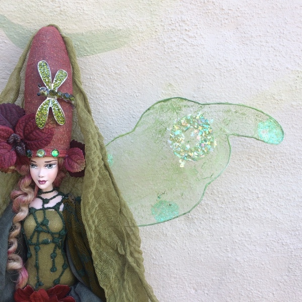 Διακοσμητική Κούκλα "Moss Fairy" ύψος 85 εκ. - ύφασμα, διακόσμηση, διακοσμητικά, διακόσμηση σαλονιού, κούκλες - 2