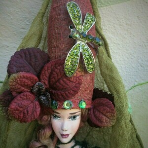 Διακοσμητική Κούκλα "Moss Fairy" ύψος 85 εκ. - ύφασμα, διακόσμηση, διακοσμητικά, διακόσμηση σαλονιού, κούκλες - 3