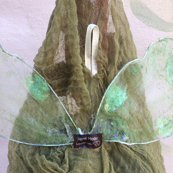 Διακοσμητική Κούκλα "Moss Fairy" ύψος 85 εκ. - ύφασμα, διακόσμηση, διακοσμητικά, διακόσμηση σαλονιού, κούκλες - 4