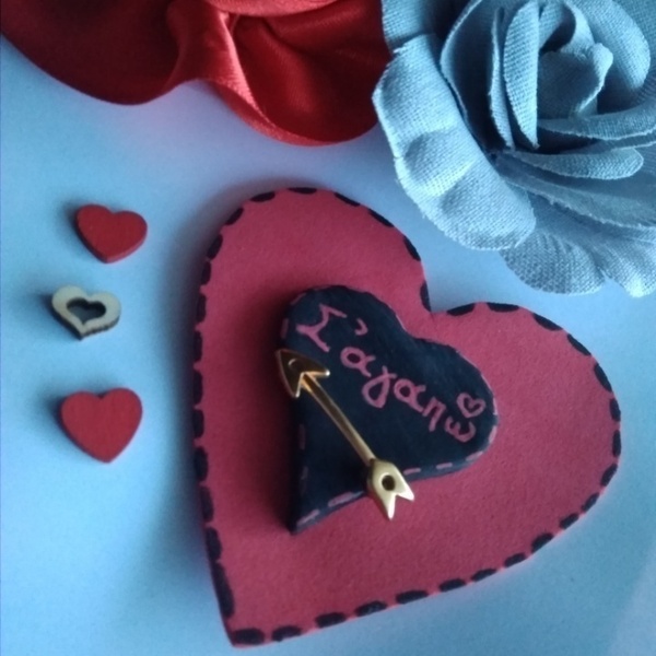 Πρωτότυπο Δώρο Αγάπης Αγίου Βαλεντίνου Μαγνητάκι - καρδιά, πηλός, διακοσμητικά, πρωτότυπα δώρα, μαγνητάκια - 2