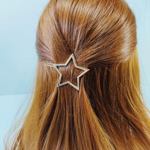 Επίχρυση μπαρέτα μεταλλικό αστέρι - κοκκαλάκι, μοδάτο, hair clips - 2