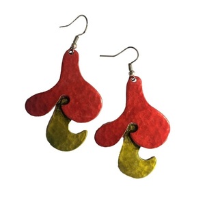 Χρωματιστά σκουλαρίκια "Μπουμπούκια" σε 3 συνδυασμούς - αλπακάς, μακριά, ατσάλι, κρεμαστά, μεγάλα