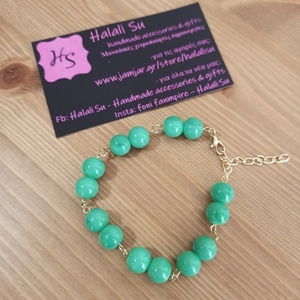 Βραχιόλι με πράσινες ημιπολύτιμες πέτρες φίλντισι green love - ημιπολύτιμες πέτρες, γυναικεία, δώρα αγίου βαλεντίνου, δώρα για γυναίκες - 3
