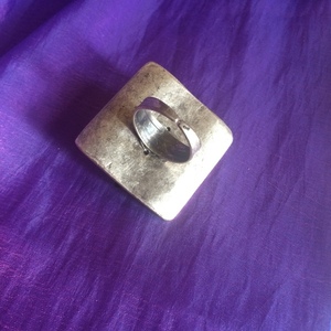 Τετράγωνο αρζαντό δαχτυλίδι με κρυστάλλινες χάντρες - αλπακάς, χάντρες, μεγάλα, αυξομειούμενα, φθηνά - 5