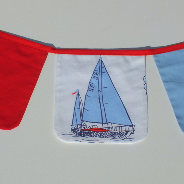 Γιρλάντα με Υφασμάτινα Σημαιάκια - ναυτικό θέμα - αγόρι, γιρλάντες, party, βάπτισης - 2