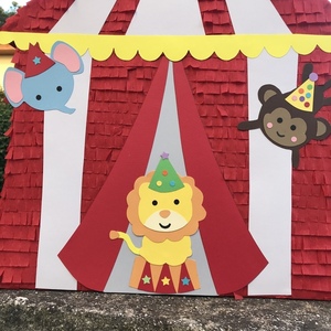 Πινιάτα τσίρκο με ζωάκια ύψος 50 εκ - πινιάτες, ζωάκια - 4