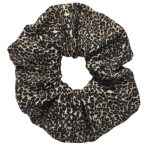 Υφασμάtινο λαστιχάκι scrunchie leopard xxl - ύφασμα, animal print, για τα μαλλιά, λαστιχάκια μαλλιών