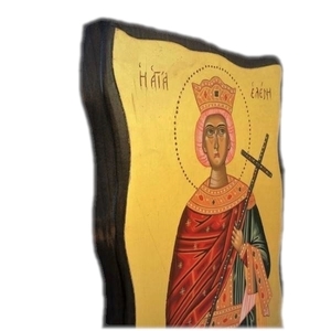 Αγία Ελένη αγιογραφία σε φυσικό ξύλο 30,5Χ23,5Χ3 - πίνακες & κάδρα, δώρο, χειροποίητα, πίνακες ζωγραφικής, εικόνες αγίων - 3