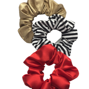 Πολύχρωμο σετ 3τμχ scrunchies - ύφασμα, set, για τα μαλλιά, δώρα για γυναίκες, λαστιχάκια μαλλιών - 2