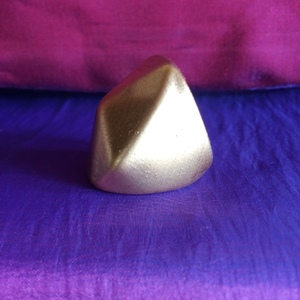 Δαχτυλίδι από ρητίνη βαμμένο χρυσό - σταθερά, μεγάλα - 3