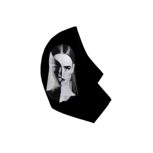 161.Μάσκα 2πλής όψεως-βαμβακερή πολλαπλών χρήσεων-Σχέδιο Στάμπας "KNP". - ύφασμα, διπλής όψης, χειροποίητα, πολλαπλών χρήσεων, μάσκες προσώπου - 2