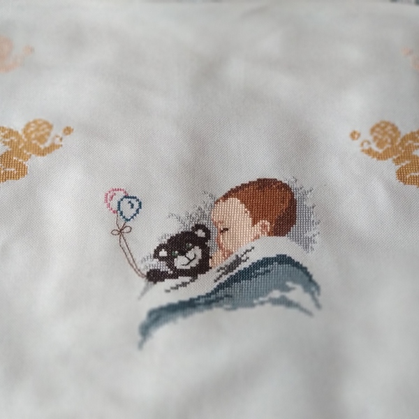 Κουβέρτα χειροποιητη "baby sleeping" - αγόρι, βρεφικά, κουβέρτες