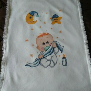 Κουβέρτα χειροποιητη "baby boy" - αγόρι, βρεφικά, δώρο γέννησης, κουβέρτες - 3