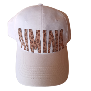 παιδικό εφηβικό ή γυναικείο καπέλο jockey με όνομα σε animal print μοτιβο - ύφασμα, animal print, δώρο