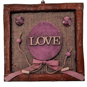 Ξύλινο Κάδρο love - πίνακες & κάδρα, αγάπη