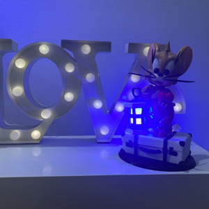 Mouse In Love επιτραπεζιο φωτιστικο! - κορίτσι, αγόρι, πορτατίφ, παιδικά φωτιστικά, 3d εκτύπωση - 5