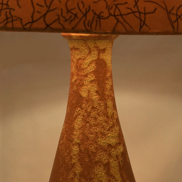 χειροποίητο ζωγραφισμένο φωτιστικό με κεραμική βάση - ζωγραφισμένα στο χέρι, πορτατίφ - 5