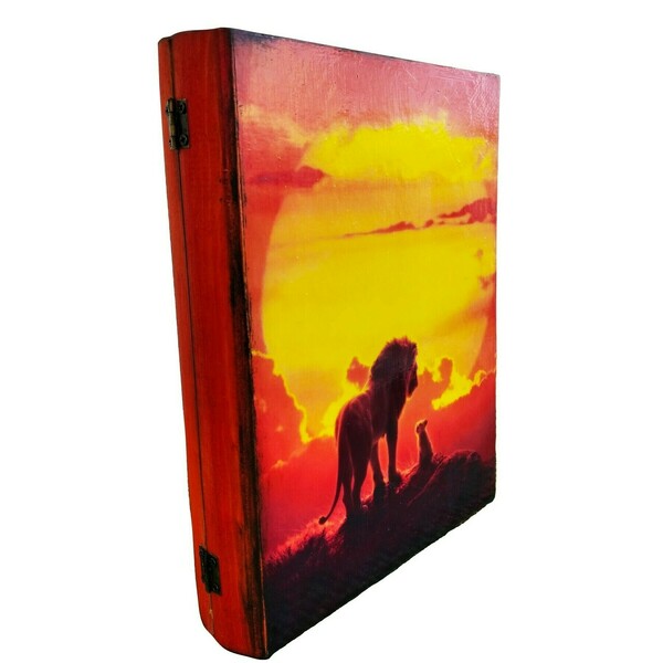 Ξύλινο κουτί-βιβλίο "Λιοντάρι" - κουτί, οργάνωση & αποθήκευση, λιοντάρι, δώρα για αγόρια, ξύλινα διακοσμητικά, κουτιά αποθήκευσης