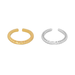 Δαχτυλίδι Βεράκι Αυξομειούμενο "Braided Barre" - επιχρυσωμένα, επάργυρα, βεράκια, boho, αυξομειούμενα