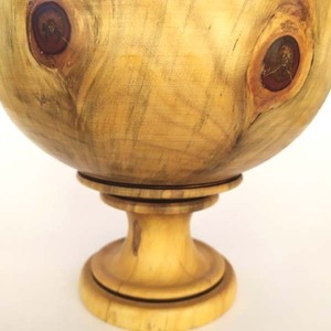 ''Δισκοπότηρο - Μπολ'' από Ξύλο Αροκάριας, στον Ξυλότορνο. [19,5Χ18,5εκ.] - ξύλο, βάζα & μπολ, σπίτι, χειροποίητα, ξύλινα διακοσμητικά