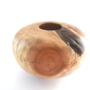 Βάζο ''Μπάλα'' από ξύλο Ιτιάς, στον Ξυλότορνο. [18,5Χ13,5εκ.] - ξύλο, βάζα & μπολ, σπίτι, χειροποίητα, ξύλινα διακοσμητικά - 4