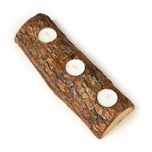 Χειροποίητο Ξύλινο Κηροπήγιο από κορμό δέντρου 11022 - ξύλο, χειροποίητα, ρεσώ & κηροπήγια, διακόσμηση σαλονιού - 2