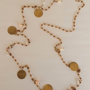 Revolution: ethnic κολιέ τύπου rosario - ορείχαλκος, μακριά, boho, φλουριά, ροζάριο - 2