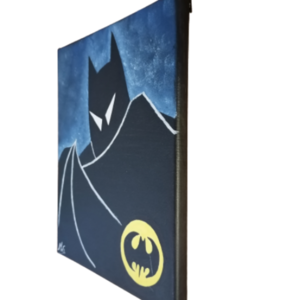 Σούπερ ηρωας νυχτερίδα ζωγραφικη με ακρυλικά σε καμβα - αγόρι, παιδικοί πίνακες - 3