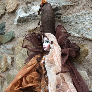 Διακοσμητική χειροποίητη κούκλα "Lady of the Woods" 85 εκ. - κορίτσι, διακοσμητικά, διακόσμηση σαλονιού, κούκλες - 5