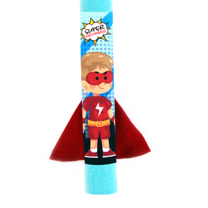 Σετ λαμπάδα "Σούπερ ήρωας" με ξύλινο σημαιάκι - αγόρι, λαμπάδες, για παιδιά, σούπερ ήρωες, ήρωες κινουμένων σχεδίων - 3