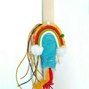 Λαμπάδα ουράνιο τόξο (30 cm) - κορίτσι, λαμπάδες, για παιδιά, για ενήλικες, για εφήβους