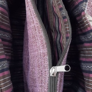 Χειροποιητη τσάντα ώμου tote άπο ροζ ύφασμα - ύφασμα, ώμου, all day, χειρός, tote - 4