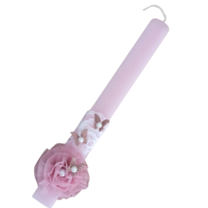 λαμπάδα πλακέ ροζ το φαινόμενο της πεταλούδας - κορίτσι, λουλουδάτο, για ενήλικες, για εφήβους - 2