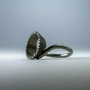 Οξειδωμένο χειροποίητο δαχτυλίδι, ασημένιο δαχτυλίδι 925, , γυναικείο δαχτυλίδι, δαχτυλίδι CZ, μίνιμαλ δαχτυλίδι, γεωμετρικό δαχτυλίδι, καταπληκτικό δαχτυλίδι, , νυφικό δαχτυλίδι. - ημιπολύτιμες πέτρες, ασήμι 925, γεωμετρικά σχέδια, boho, επιροδιωμένα - 4