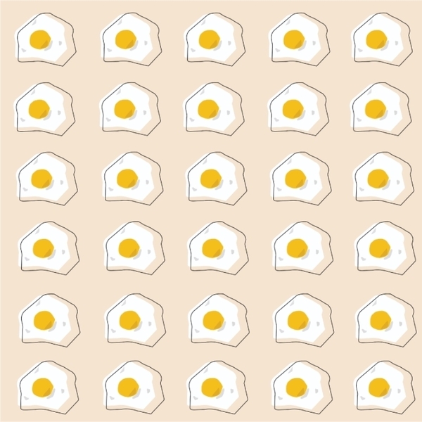Εκτυπώσιμο Σουπλά 29,7 *42 εκ. |Γραμμικό μοτίβο Τηγανητά Αυγά | Α3 ψηφιακό αρχείο | Χρώμα πράσινο, ροζ, κίτρινο, λευκό - σουπλά - 4