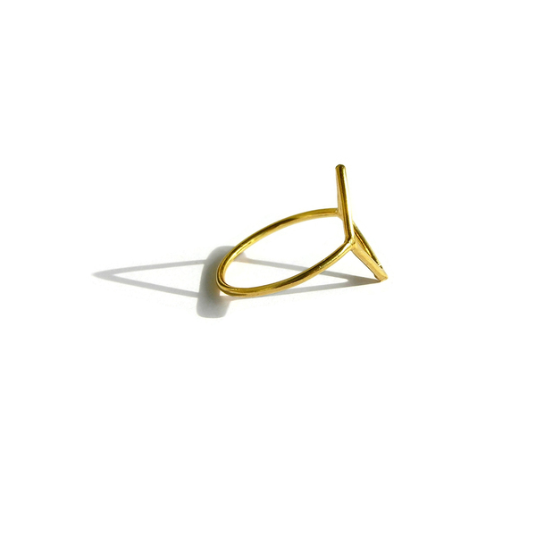Δαχτυλίδι μίνιμαλ " rhombus ring " - ασήμι, επιχρυσωμένα, γεωμετρικά σχέδια, μικρά, σταθερά, Black Friday - 3