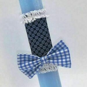 Λαμπάδα 30εκ. αρωματικκή γαλάζια με προβατάκι - αγόρι, λαμπάδες, λούτρινα, για μωρά, παιχνιδολαμπάδες - 2