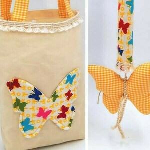 Τσάντα με πεταλούδα και ασορτί λαμπάδα - κορίτσι, λαμπάδες, για παιδιά, κουνελάκι - 3
