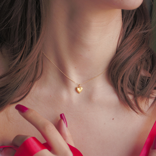 tiny heart necklace - ασήμι, charms, καρδιά, κοσμήματα - 2