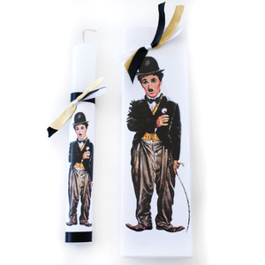 Αρωματική λαμπάδα Charlie Chaplin - κορίτσι, αγόρι, λαμπάδες, για ενήλικες, για εφήβους - 2