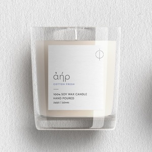 ἀήρ - Cotton Fresh | Kερί σόγιας 245g - αρωματικά κεριά, φυτικό κερί, κερί σόγιας, vegan friendly