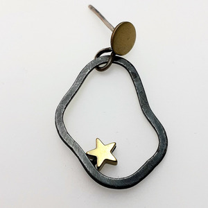 Ασημένια 925 κρεμαστά σκουλαρίκια με αστέρι αιματίτη - ασήμι, αστέρι, αιματίτης, μπρούντζος, κρεμαστά - 3