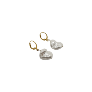 "Pearl Earrings"- Μίνιμαλ σκουλαρίκια με πέρλες - επιχρυσωμένα, κρίκοι, μικρά, ατσάλι, πέρλες