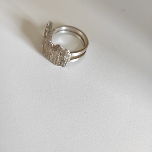 Ανοιγομενο ασημένιο δακτυλίδι - ασήμι 925, μεγάλα, αυξομειούμενα - 2